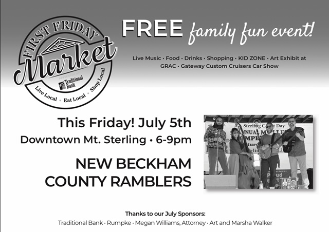 first friday market july 5th flyer