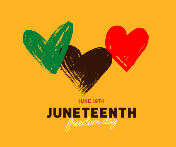 june 19th Juneteenth freedom day graphic