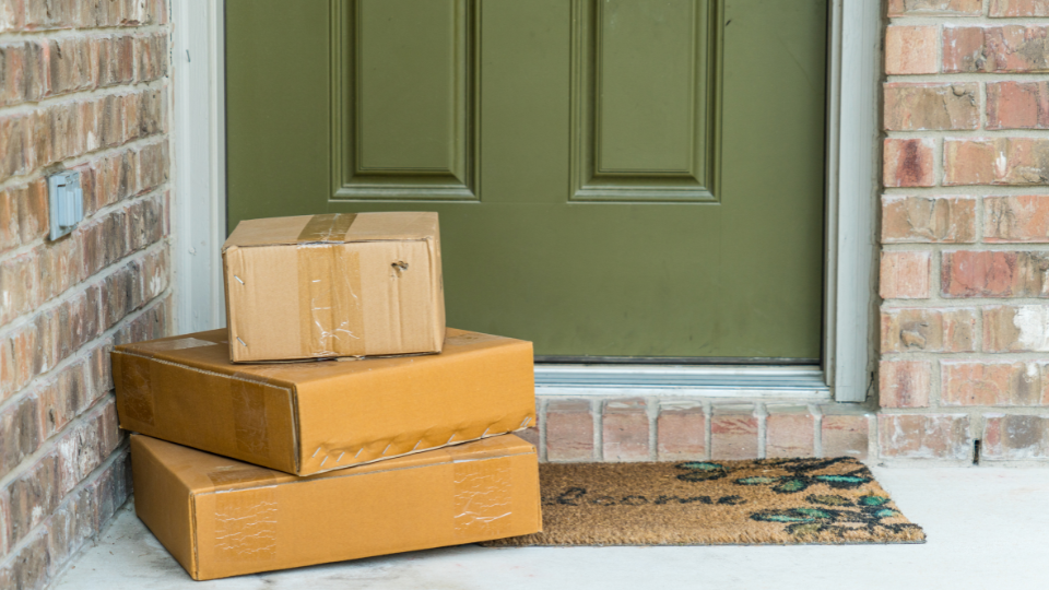 packages in front of door