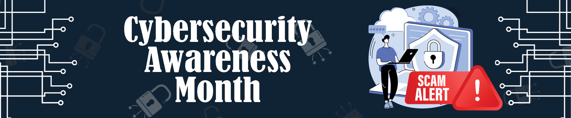 cybersecurity awareness month with software background