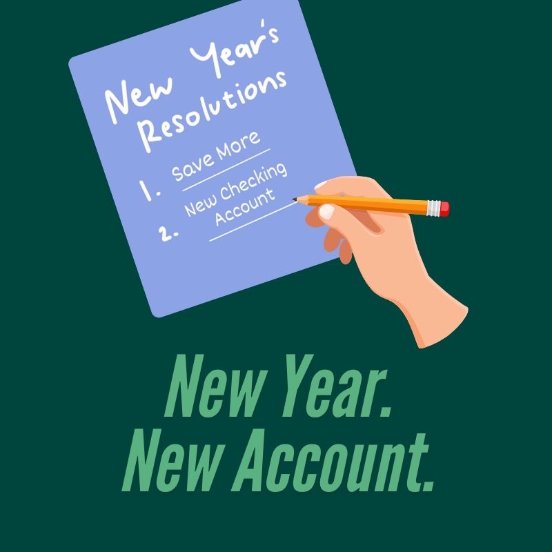 writing on list - new year new account 