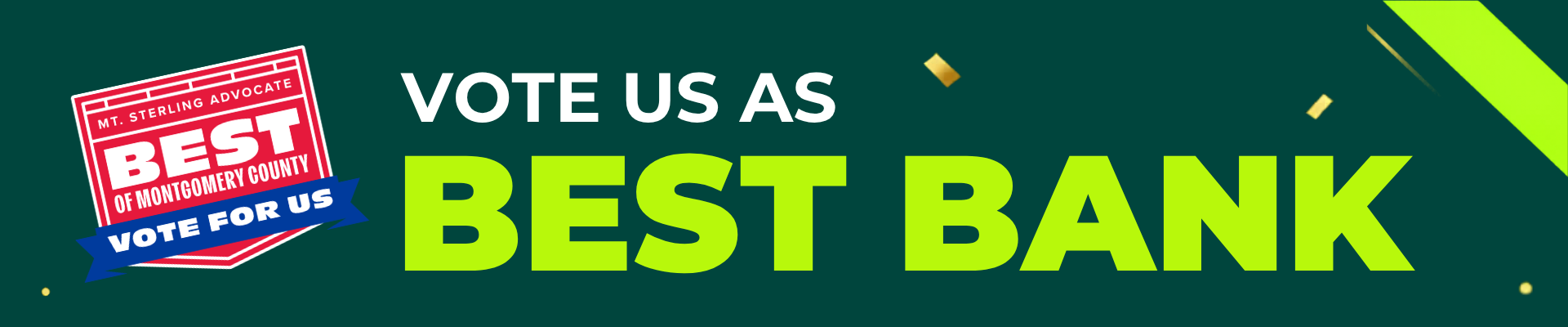 Vote us as best bank