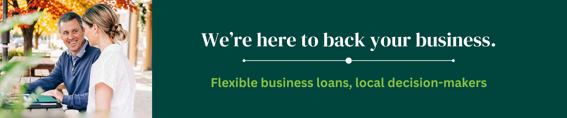 we're here to back your business