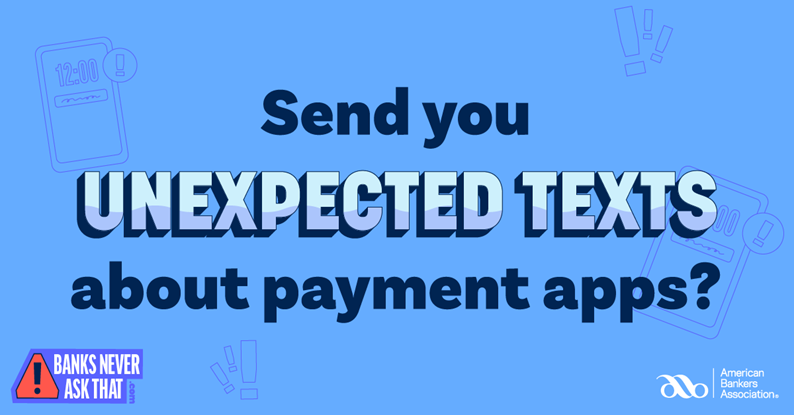 send you unexpected texts about payment apps