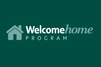 Welcome Home Program with house logo Banner