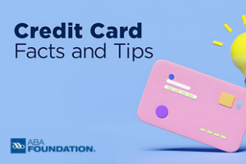 Financial Literacy Month: Credit Card Facts and Tips aba graphic Banner