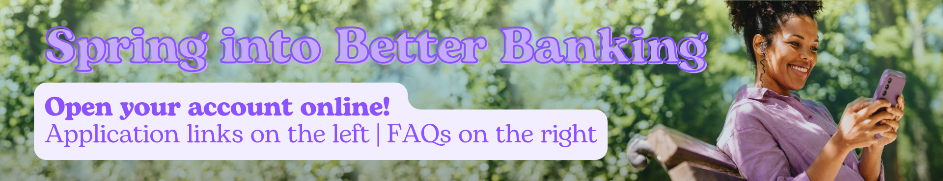 spring into better banking Banner