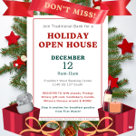 holiday open house flyer for Frankfort 