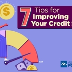 7 Tips for Improving Your Credit Score: Financial Literacy Month aba graphic