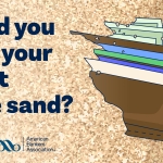 wallet sticking out of sand
